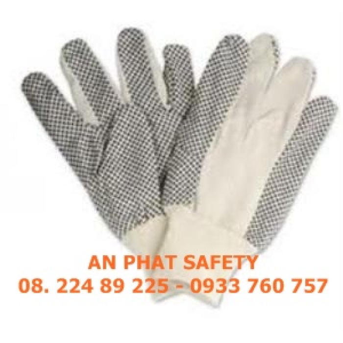 Găng Tay Vải Chấm Hạt Đen