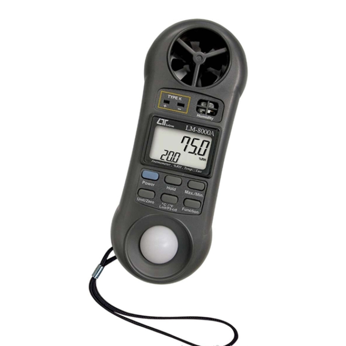 Máy Đo Nhiệt độ – Độ ẩm – Ánh sáng – Tốc độ gió LM 8000A